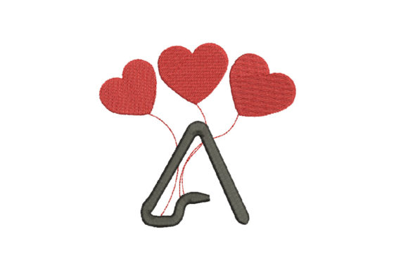Alphabet Letter a with Red Love Heart Design Review