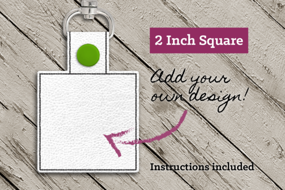 Blank Square ITH Key Fob for Etsy Sellers