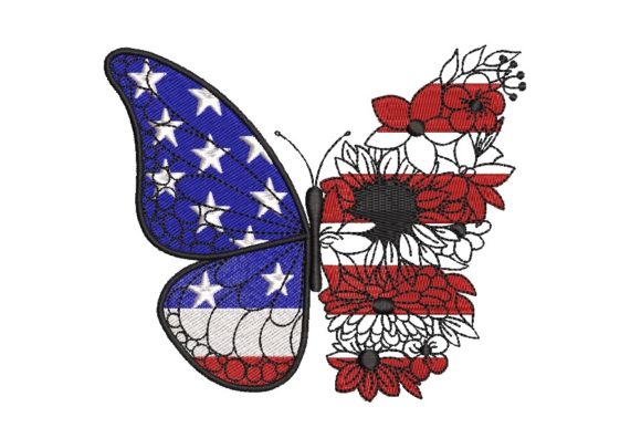 Butterfly USA Flag with Flowers: A Designer's Review