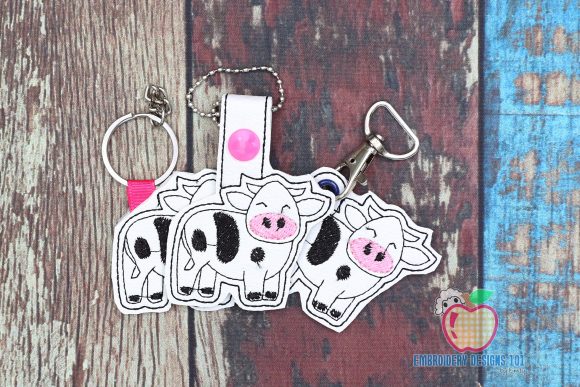 Cow Cartoon ITH Keyfob: A Designer's Review