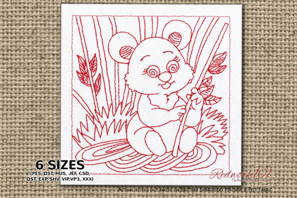 Cute Panda Lineart: A Design Worth Stitching for Handmade Gifts