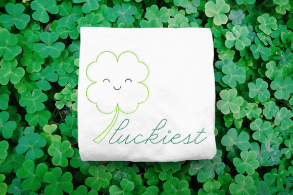 Linework St Patricks Day Luckiest Clover for Small Shops
