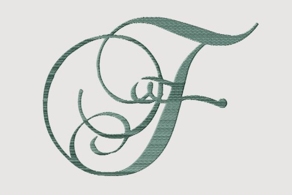 Monogram F Cursive Script Letter: A Professional Embroidery Design Review