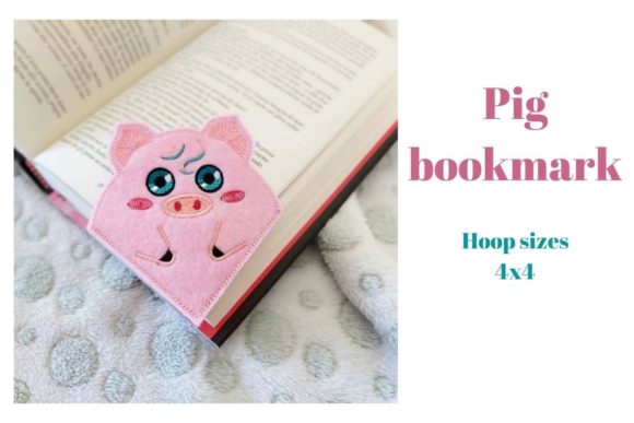 Pig Corner Bookmark: A Sweet Stitch for Every Reader
